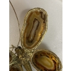 1970’ Applique Papillon en Bronze ou Laiton, Duval Brasseur Ou Isabelle Faure, 4 Ampoules, Ailes d’Agate | Biron 1970’ Applique Papillon en Bronze ou Laiton, Duval Brasseur Ou Isabelle Faure, 4 Ampoules, Ailes d’Agate
