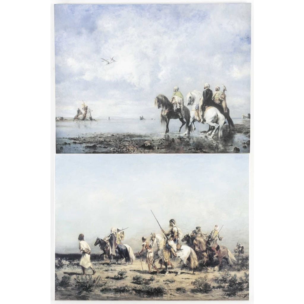 Une Paire De Plaques En Porcelaine Avec Peinture Orientaliste XXème Siècle | Biron ||||||||||