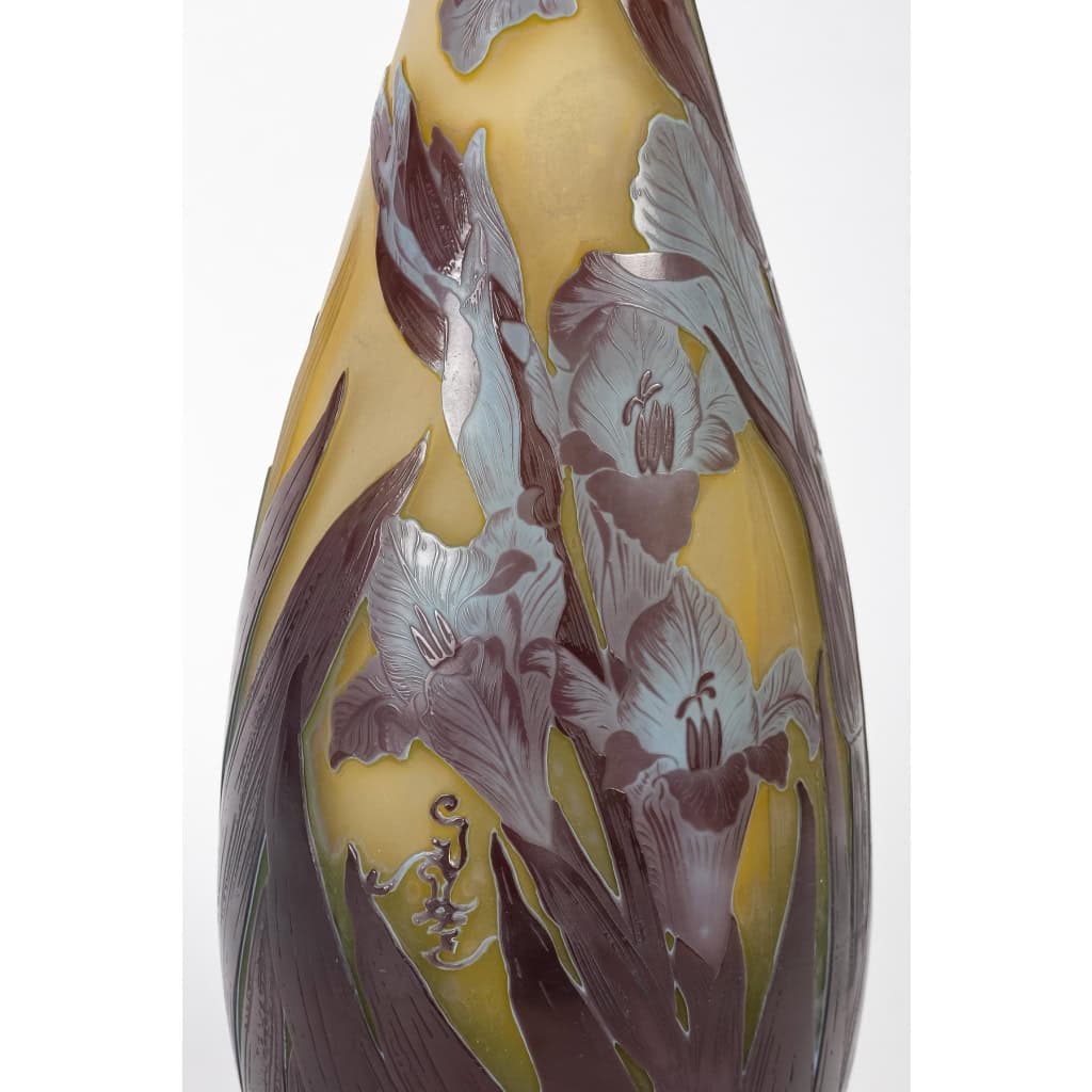 Émile Gallé (1846-1904) Vase « Glaïeuls » | Biron Émile Gallé (1846-1904) Vase "Glaïeuls"