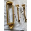1970’ Paire D’Appliques En Laiton Ou Bronze A Tubes de Verre Style Genet Michon Ou Petitot | Biron 1970’ Paire D’Appliques En Laiton Ou Bronze A Tubes de Verre Style Genet Michon Ou Petitot