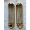 1970’ Paire D’Appliques En Laiton Ou Bronze A Tubes de Verre Style Genet Michon Ou Petitot | Biron 1970’ Paire D’Appliques En Laiton Ou Bronze A Tubes de Verre Style Genet Michon Ou Petitot