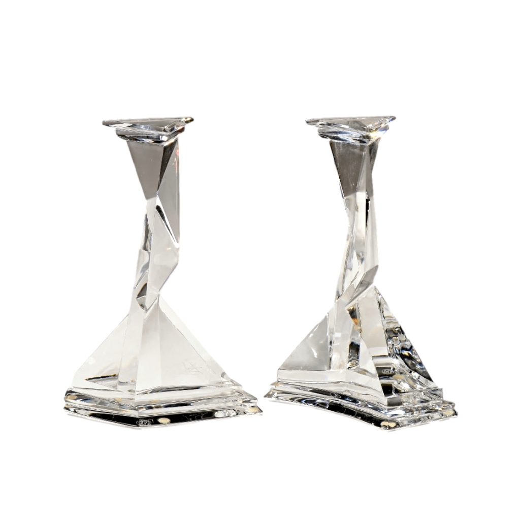 Salvador DALI 1904 – 1989 Castor et Pollux Bougeoirs en cristal de Baccarat | Biron |||||
