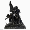 Groupe en bronze à patine noire Ange et Nymphe époque Romantique vers 1830-1840 | Biron Groupe en bronze à patine noire Ange et Nymphe époque Romantique vers 1830-1840