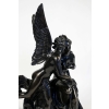 Groupe en bronze à patine noire Ange et Nymphe époque Romantique vers 1830-1840 | Biron Groupe en bronze à patine noire Ange et Nymphe époque Romantique vers 1830-1840
