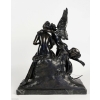 Groupe en bronze à patine noire Ange et Nymphe époque Romantique vers 1830-1840 | Biron Groupe en bronze à patine noire Ange et Nymphe époque Romantique vers 1830-1840