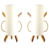 1950 Paire d’Appliques en rotin Louis Sognot | Biron ||||||