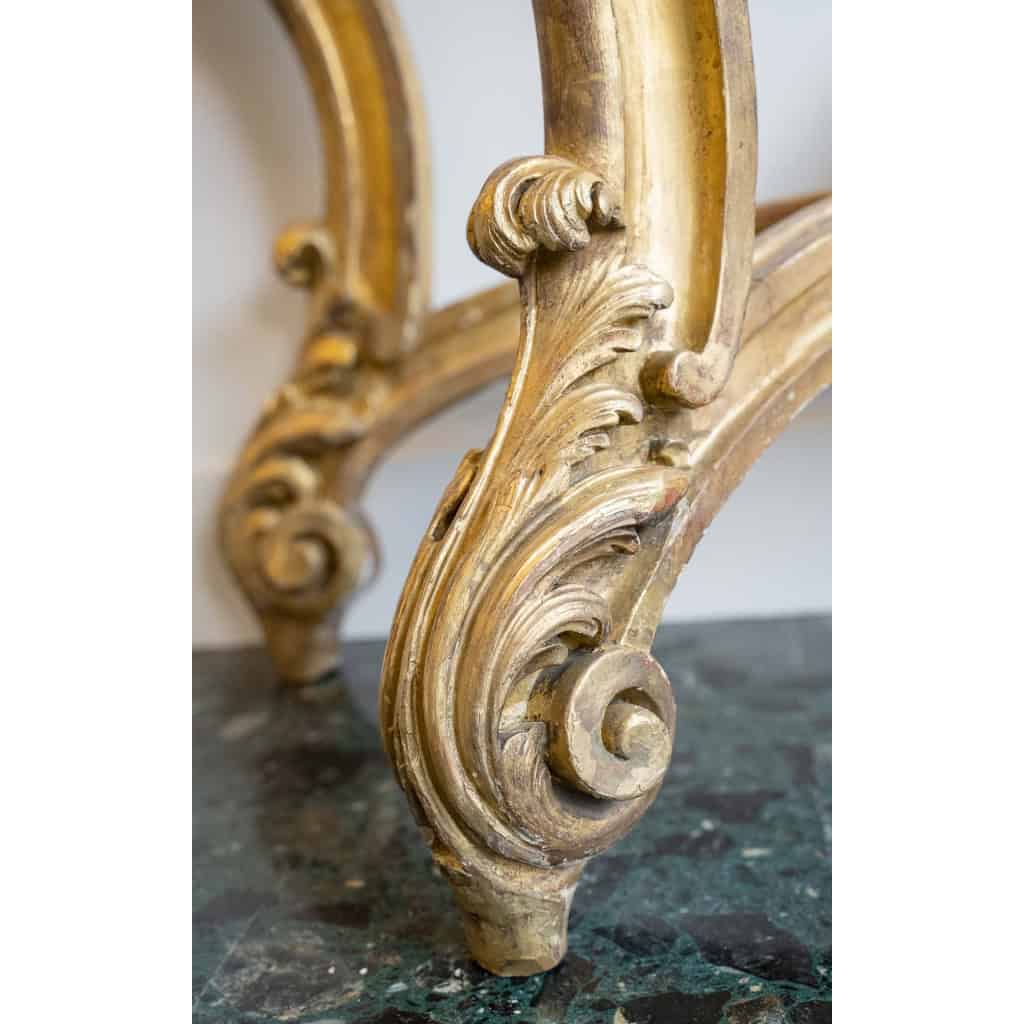 Console 4 pieds style L XV du 19ème siècle | Biron Console 4 pieds style L XV du 19ème siècle