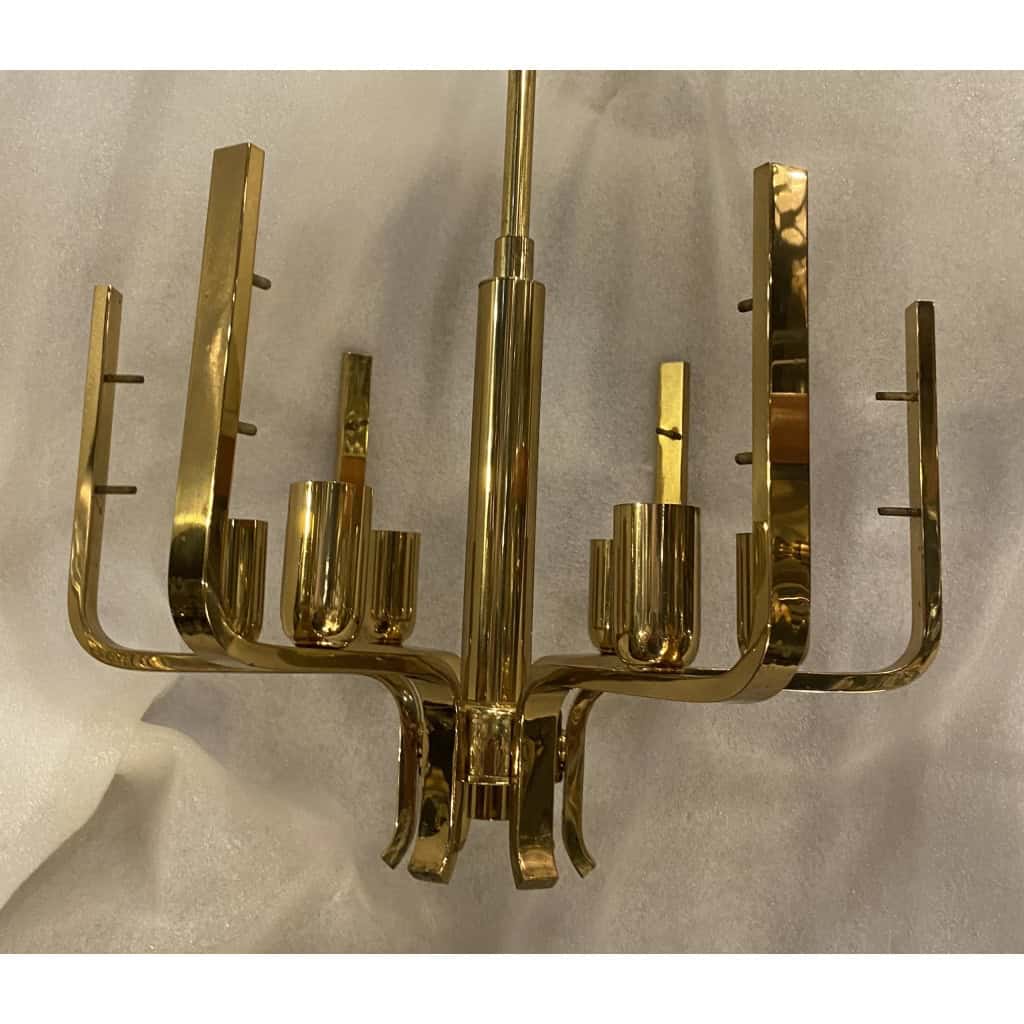 1970′ Lustre 6 Ampoules Carl Fagerlund Cristal | Biron 1970′ Lustre 6 Ampoules Carl Fagerlund Cristal