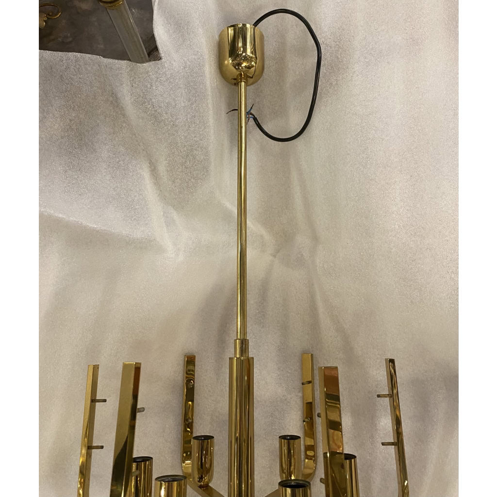 1970′ Lustre 6 Ampoules Carl Fagerlund Cristal | Biron 1970′ Lustre 6 Ampoules Carl Fagerlund Cristal