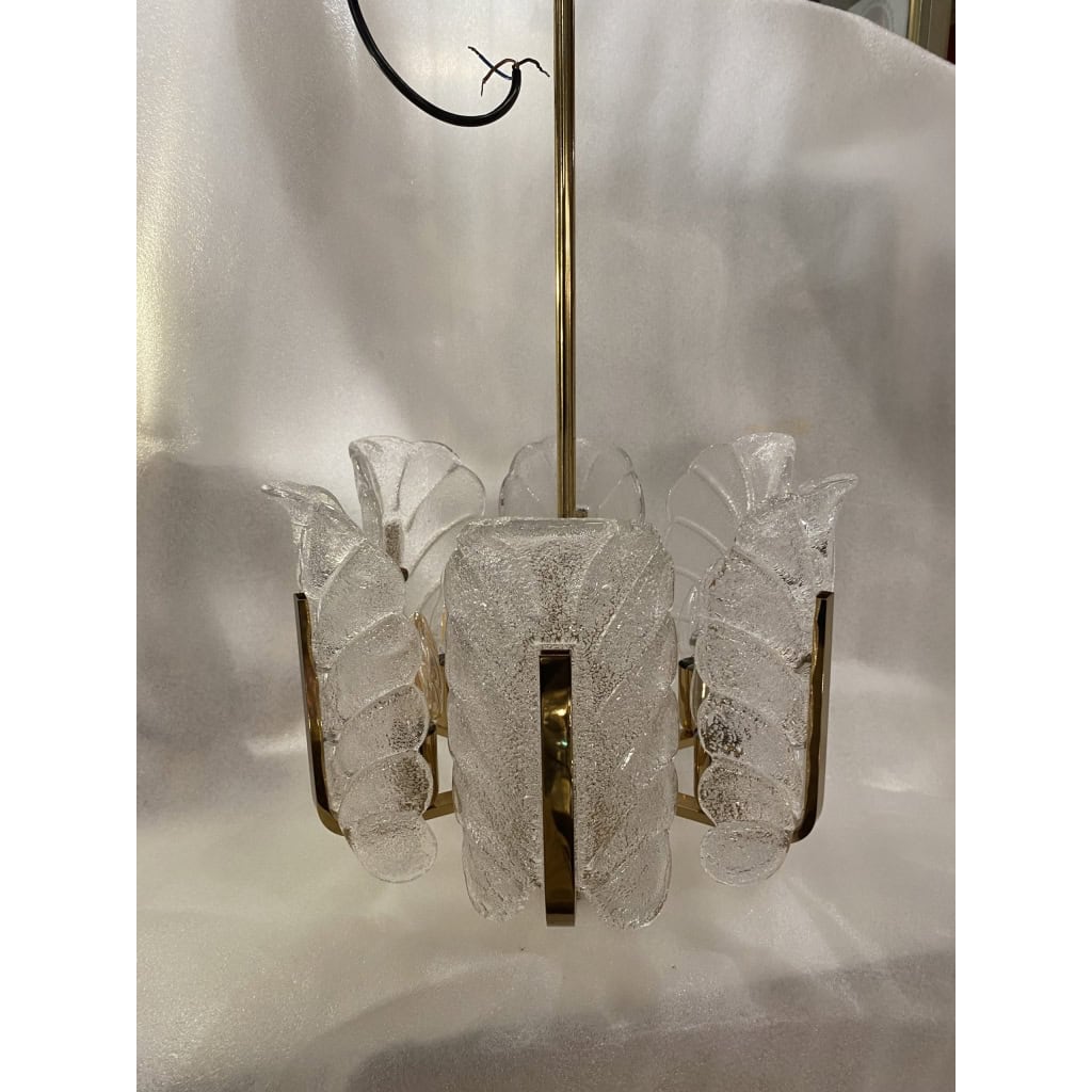 1970′ Lustre 6 Ampoules Carl Fagerlund Cristal | Biron 1970′ Lustre 6 Ampoules Carl Fagerlund Cristal
