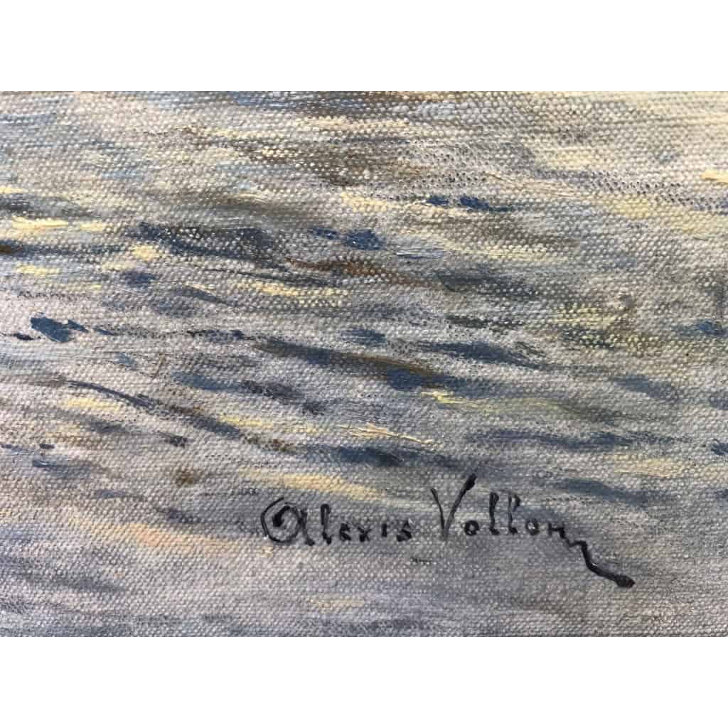 VOLLON Alexis Tableau Debut 20è Paris Remorqueur Sur La Seine Huile Signee Certificat d’authenticité | Biron VOLLON Alexis Tableau Debut 20è Paris Remorqueur Sur La Seine Huile Signee Certificat
