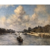 VOLLON Alexis Tableau Debut 20è Paris Remorqueur Sur La Seine Huile Signee Certificat d’authenticité | Biron VOLLON Alexis Tableau Debut 20è Paris Remorqueur Sur La Seine Huile Signee Certificat