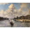 VOLLON Alexis Tableau Debut 20è Paris Remorqueur Sur La Seine Huile Signee Certificat d’authenticité | Biron VOLLON Alexis Tableau Debut 20è Paris Remorqueur Sur La Seine Huile Signee Certificat