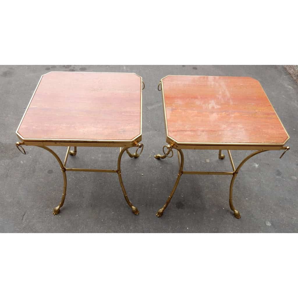 1970′ Paire de Guéridons Octogonaux Jacques Charpentier | Biron |||||||||