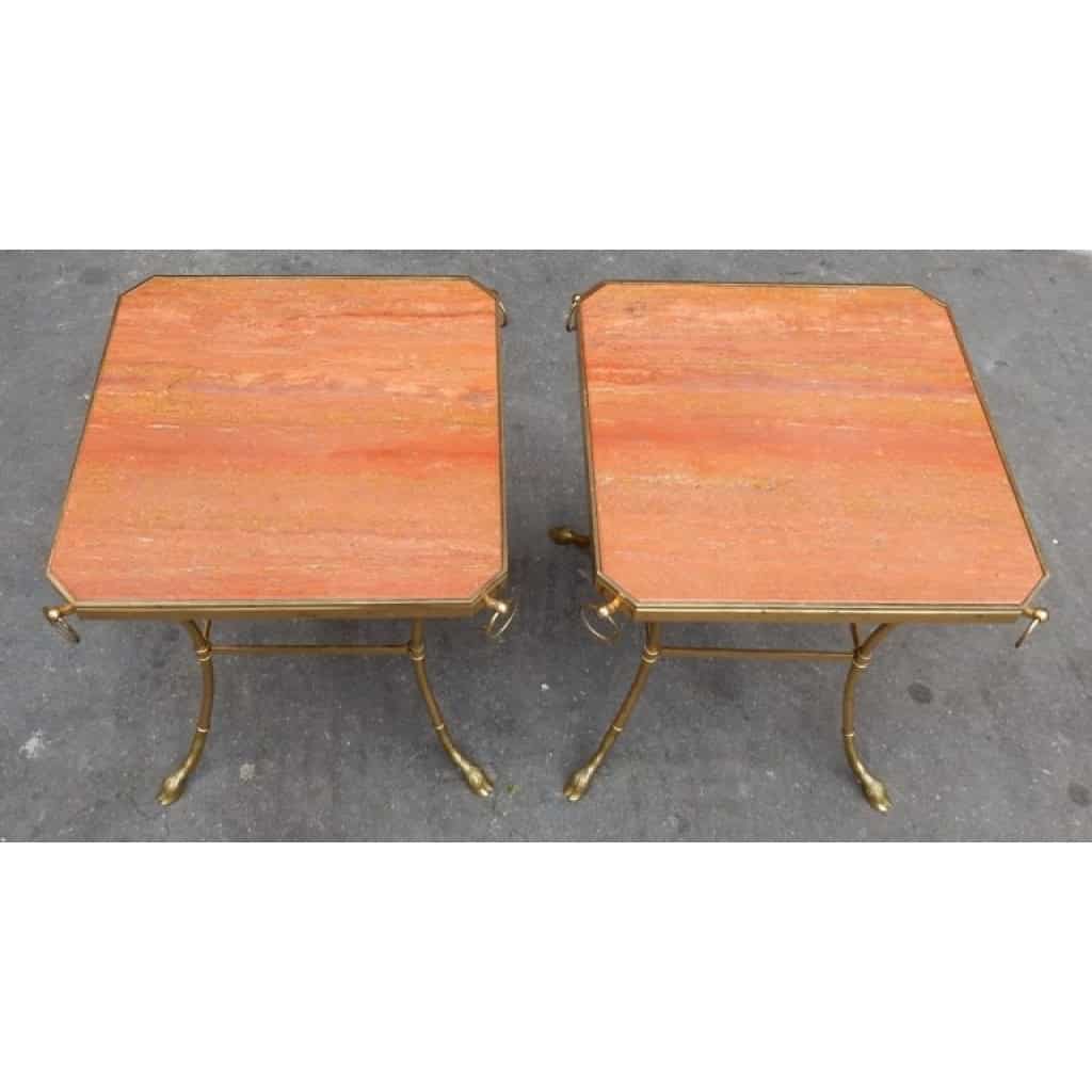 1970′ Paire de Guéridons Octogonaux Jacques Charpentier | Biron 1970′ Paire de Guéridons Octogonaux Jacques Charpentier
