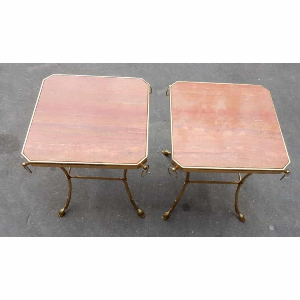 1970′ Paire de Guéridons Octogonaux Jacques Charpentier | Biron 1970′ Paire de Guéridons Octogonaux Jacques Charpentier
