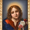 Superbe peinture sur porcelaine datant de la seconde moitié du XIXe siècle dans son cadre doré. | Biron Superbe peinture sur porcelaine datant de la seconde moitié du XIXe siècle dans son cadre doré.