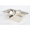 Jean PUIFORCAT (1897-1945) Saucière et sa cuillère de forme rectangulaire en argent Minerve