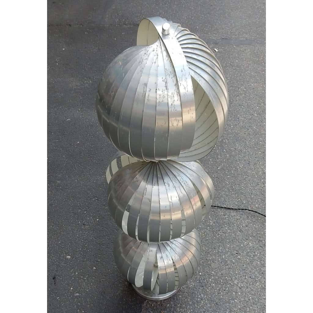 1970′ Lampadaire Moon, Henri Mathieu 3 Sphères | Biron 1970′ Lampadaire Moon, Henri Mathieu 3 Sphères