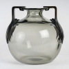 Vase « Senlis » verre gris clair et bronze patiné de René LALIQUE | Biron Vase "Senlis" verre gris clair et bronze patiné de René LALIQUE