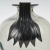 Vase « Senlis » verre gris clair et bronze patiné de René LALIQUE | Biron Vase "Senlis" verre gris clair et bronze patiné de René LALIQUE