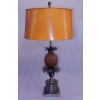 1950/70 Lampe à l’Ananas en Bronze Argenté, Abat-jour en Métal, Signée Charles, Made In France | Biron |||||||||||