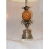 1950/70 Lampe à l’Ananas en Bronze Argenté, Abat-jour en Métal, Signée Charles, Made In France | Biron 1950/70 Lampe à l’Ananas en Bronze Argenté, Abat-jour en Métal, Signée Charles, Made In France