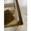 1950/70′ Bout De Canapé Avec Galerie Maison Baguès Laiton et Bronze Plateaux Miroir Oxydé Vieilli et Fleur | Biron 1950/70′ Bout De Canapé Avec Galerie Maison Baguès Laiton et Bronze Plateaux Miroir Oxydé Vieilli et Fleur