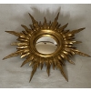 1950/70′ Miroir soleil Convexe, Bois Doré – Diamètre 50 cm | Biron |||||||