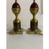 1970′ Paire De Lampes En Bronze Style Maison Charles Avec Oeuf En Bakélite Couleur Ambrée | Biron 1970′ Paire De Lampes En Bronze Style Maison Charles Avec Oeuf En Bakélite Couleur Ambrée