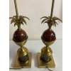 1970′ Paire De Lampes En Bronze Style Maison Charles Avec Oeuf En Bakélite Couleur Ambrée | Biron 1970′ Paire De Lampes En Bronze Style Maison Charles Avec Oeuf En Bakélite Couleur Ambrée