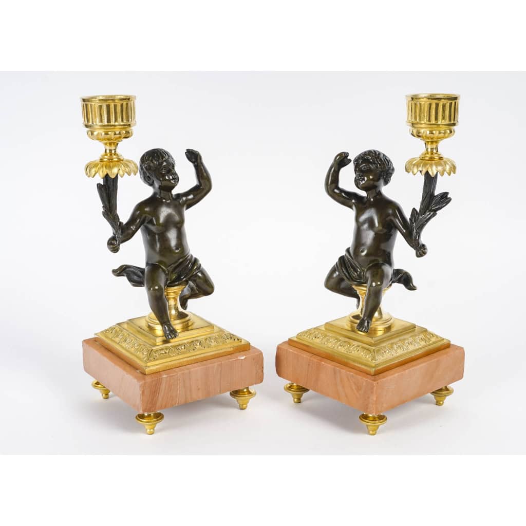 Une Garniture De Cheminée En Bronze Doré Et Marbre Fin XIXème Siècle | Biron Une Garniture De Cheminée En Bronze Doré Et Marbre Fin XIXème Siècle