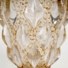 Vase « Rampillon » verre blanc patiné sépia de René LALIQUE | Biron Vase "Rampillon" verre blanc patiné sépia de René LALIQUE