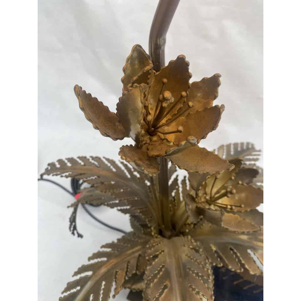 1970′ Lampe Aux Nenuphars En Bronze Doré Et Agate DLG Duval Brasseur Ou Isabelle Faure | Biron 1970′ Lampe Aux Nenuphars En Bronze Doré Et Agate DLG Duval Brasseur Ou Isabelle Faure