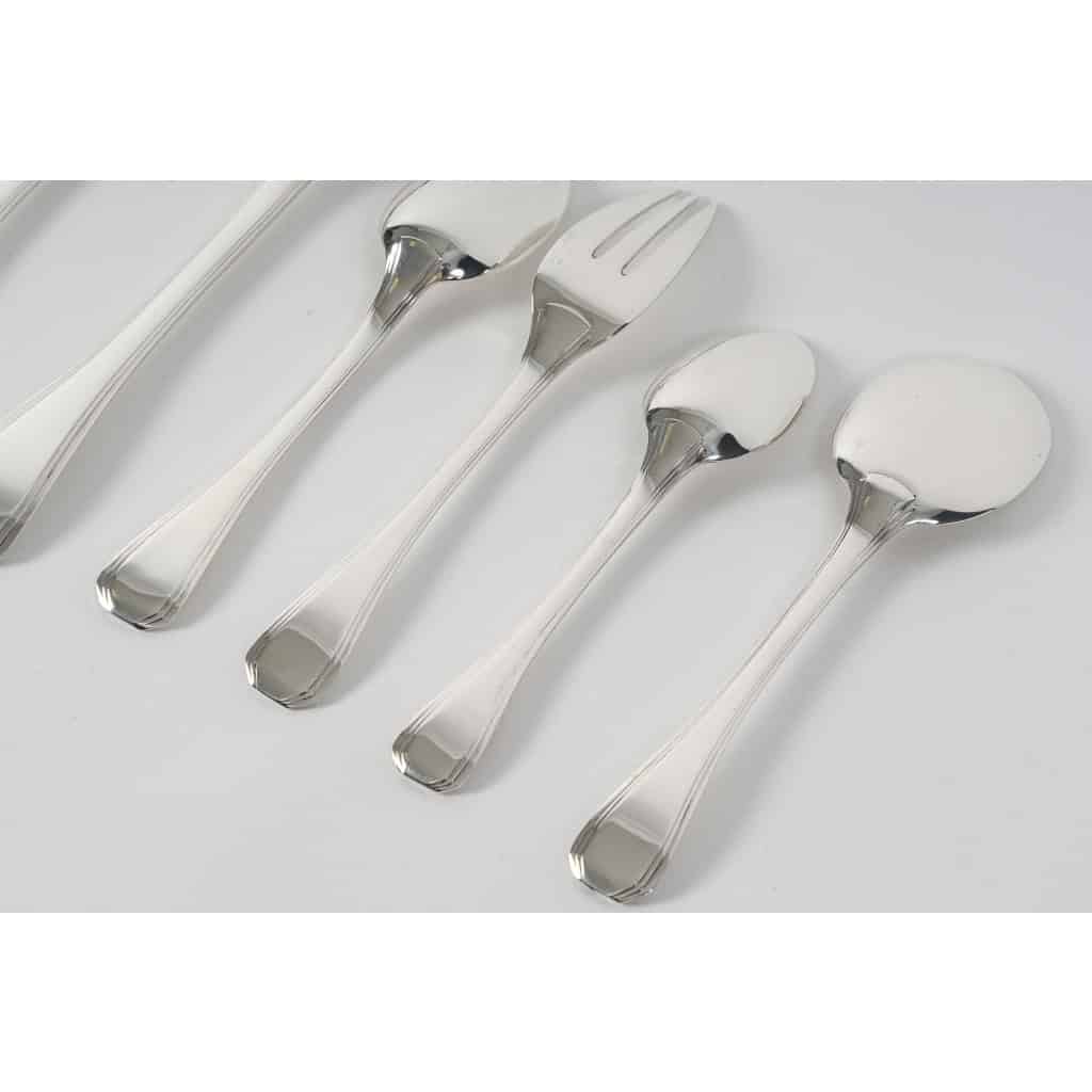 JEAN E. PUIFORCAT - MENAGERE EN ARGENT 298 PIECES ART DECO