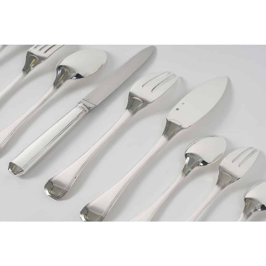 JEAN E. PUIFORCAT - MENAGERE EN ARGENT 298 PIECES ART DECO