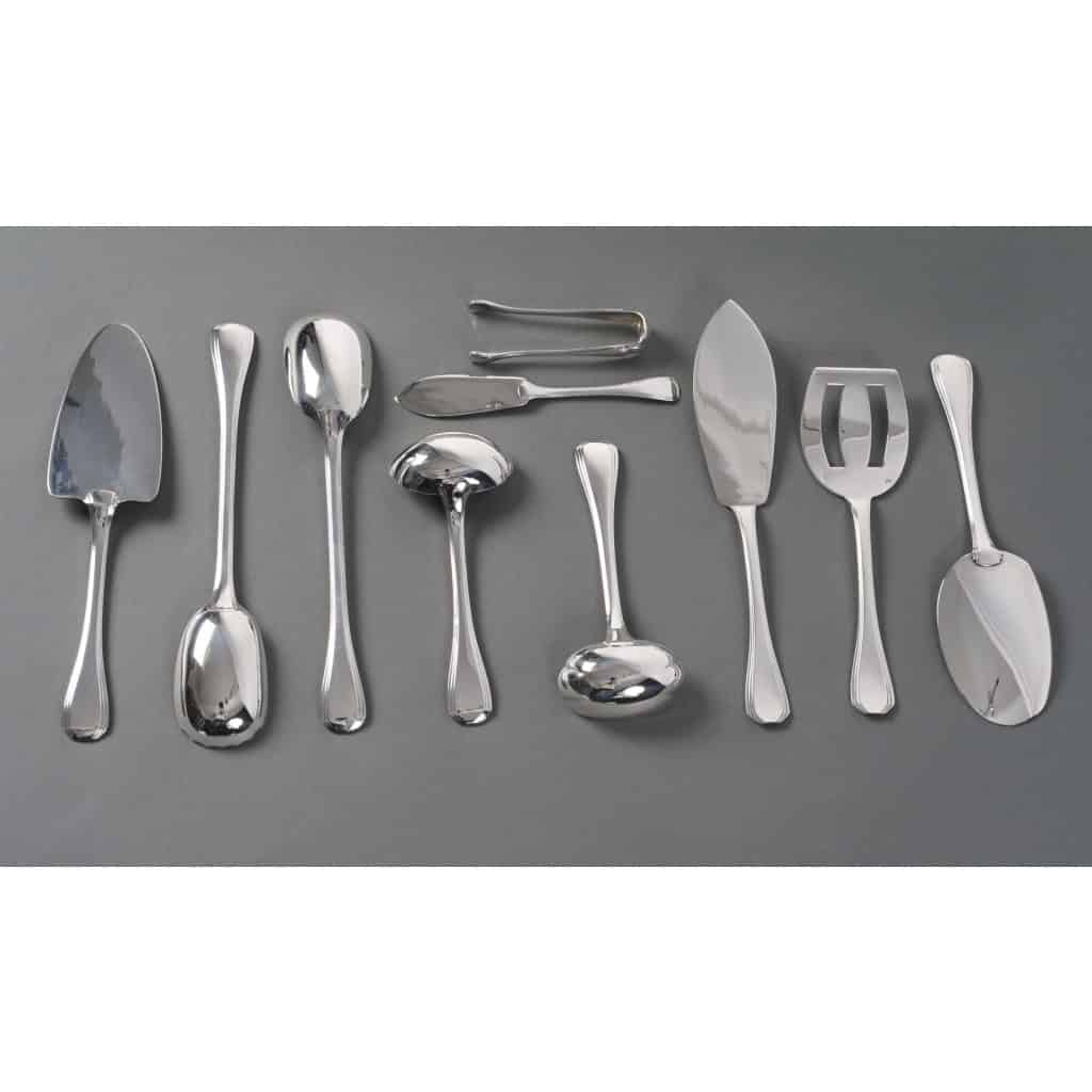 JEAN E. PUIFORCAT - MENAGERE EN ARGENT 298 PIECES ART DECO