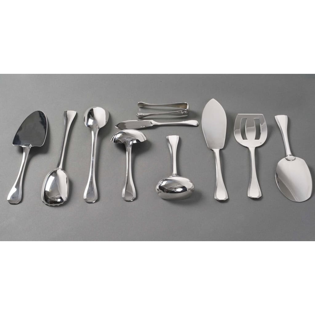 JEAN E. PUIFORCAT - MENAGERE EN ARGENT 298 PIECES ART DECO