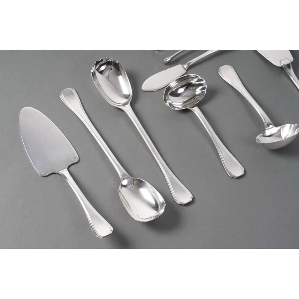 JEAN E. PUIFORCAT - MENAGERE EN ARGENT 298 PIECES ART DECO