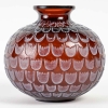 Vase « Grenade » verre rouge ambré patiné blanc de René LALIQUE | Biron ||||||