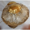 1970′Lampe Aux 2 Champignons Éclairante En Laiton Avec Gypse Imitant le Cristal De Roche Style Duval Brasseur, Faure, Fernandez | Biron 1970′Lampe Aux 2 Champignons Éclairante En Laiton Avec Gypse Imitant le Cristal De Roche Style Duval Brasseur, Faure, Fernandez