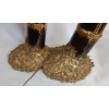 1970′Lampe Aux 2 Champignons Éclairante En Laiton Avec Gypse Imitant le Cristal De Roche Style Duval Brasseur, Faure, Fernandez | Biron 1970′Lampe Aux 2 Champignons Éclairante En Laiton Avec Gypse Imitant le Cristal De Roche Style Duval Brasseur, Faure, Fernandez