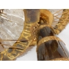 1970′Lampe Aux 2 Champignons Éclairante En Laiton Avec Gypse Imitant le Cristal De Roche Style Duval Brasseur, Faure, Fernandez | Biron 1970′Lampe Aux 2 Champignons Éclairante En Laiton Avec Gypse Imitant le Cristal De Roche Style Duval Brasseur, Faure, Fernandez