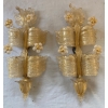 1970/80′ Paire d’Appliques en Verre Ou Cristal De Murano Barovier & Toso Forme Papillon | Biron |||||||||||||