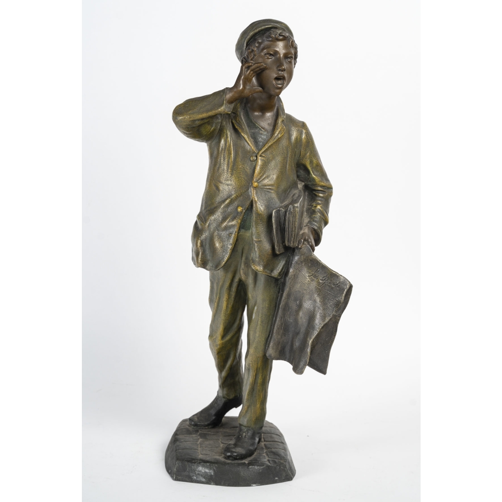 Sculpture en régule représentant un Pouliot, circa 1900-1920 | Biron ||||||||||
