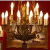 Important lustre Empire 18 lumières en bronze ciselé et doré. Travail du début 19ème siècle d’époque Empire | Biron Important lustre Empire 18 lumières en bronze ciselé et doré. Travail du début 19ème siècle d'époque Empire