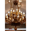 Important lustre Empire 18 lumières en bronze ciselé et doré. Travail du début 19ème siècle d’époque Empire | Biron Important lustre Empire 18 lumières en bronze ciselé et doré. Travail du début 19ème siècle d'époque Empire