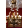 Important lustre Empire 18 lumières en bronze ciselé et doré. Travail du début 19ème siècle d’époque Empire | Biron Important lustre Empire 18 lumières en bronze ciselé et doré. Travail du début 19ème siècle d'époque Empire