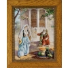 Grande Paire de Plaques Orientalistes en Porcelaine Polychrome Napoléon III | Biron Grande Paire de Plaques Orientalistes en Porcelaine Polychrome Napoléon III