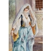 Grande Paire de Plaques Orientalistes en Porcelaine Polychrome Napoléon III | Biron Grande Paire de Plaques Orientalistes en Porcelaine Polychrome Napoléon III